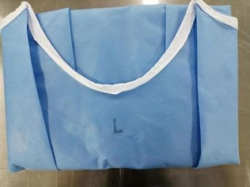 S-3XL एसएमएस डिस्पोजेबल मेडिकल गाउन क्लास II अल्ट्रासोनिक डिसइंफेक्टिंग